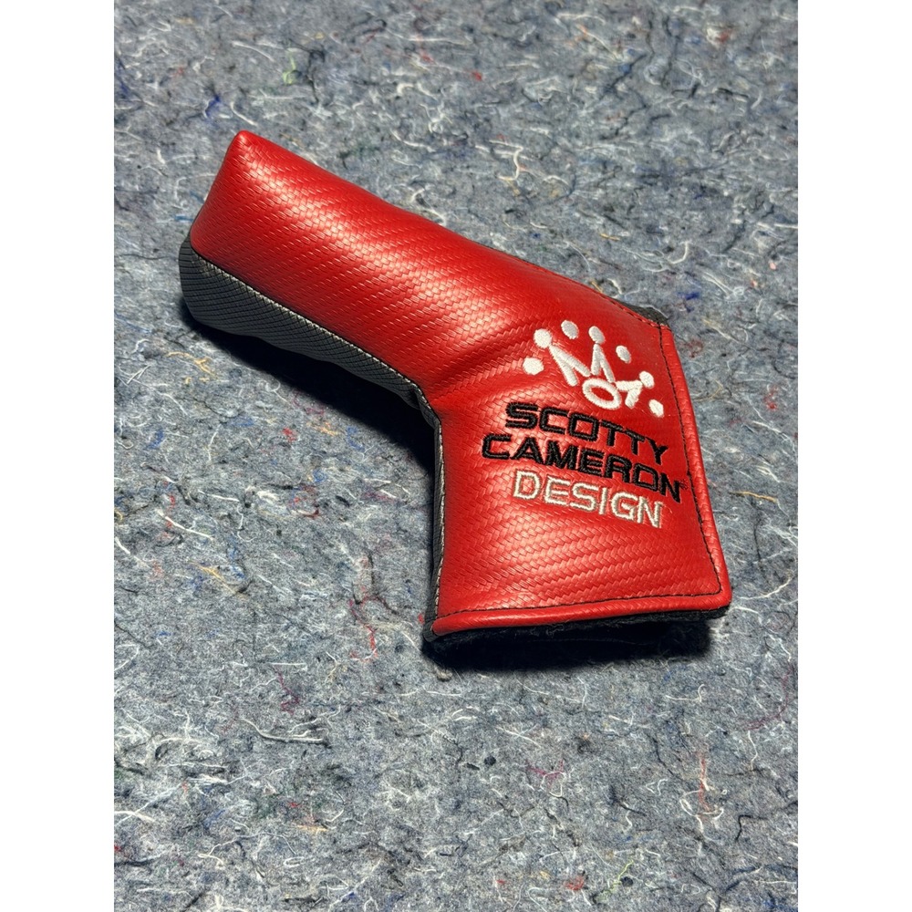 Scotty Cameron Titleist Milled Putter Blade Headcover Red Charcoal Carbon Fiber